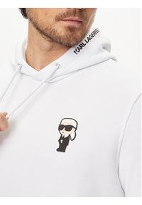 Karl Lagerfeld - KARL LAGERFELD Bluza 705031 542900 Biały Regular Fit. Typ kołnierza: dekolt w karo. Kolor: biały. Materiał: bawełna #3