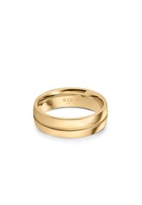 W.KRUK - Obrączka ślubna złota KALISTA męska. Materiał: złote. Kolor: złoty. Wzór: gładki