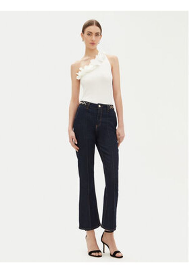 Fracomina Top FR25ST2018J46301 Écru Regular Fit. Materiał: syntetyk