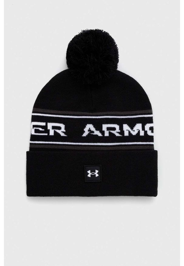 Under Armour czapka kolor czarny z cienkiej dzianiny. Kolor: czarny. Materiał: dzianina