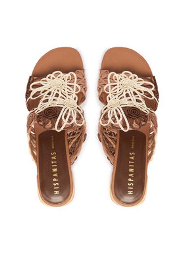 Hispanitas Klapki HV264841 C001 Brązowy. Kolor: brązowy. Materiał: materiał