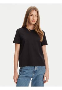 Calvin Klein T-Shirt LV044C905G Czarny Regular Fit. Kolor: czarny. Materiał: bawełna