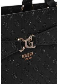 Guess - GUESS Czarna logowana shopperka Arlena Logo Noel Tote. Kolor: czarny #6