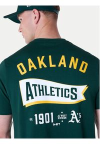 New Era T-Shirt Oakland Athletics MLB Pennant Graphic 60596214 Zielony Regular Fit. Kolor: zielony. Materiał: bawełna #3