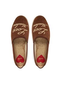 Love Moschino - LOVE MOSCHINO Espadryle JA10272G0MIG0300 Brązowy. Kolor: brązowy. Materiał: skóra, zamsz #3