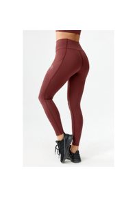 ROUGH RADICAL - Getry damskie legginsy sportowe szybkoschnące fitness Rough Radical Hamptons. Kolor: brązowy, wielokolorowy, czerwony. Sport: fitness