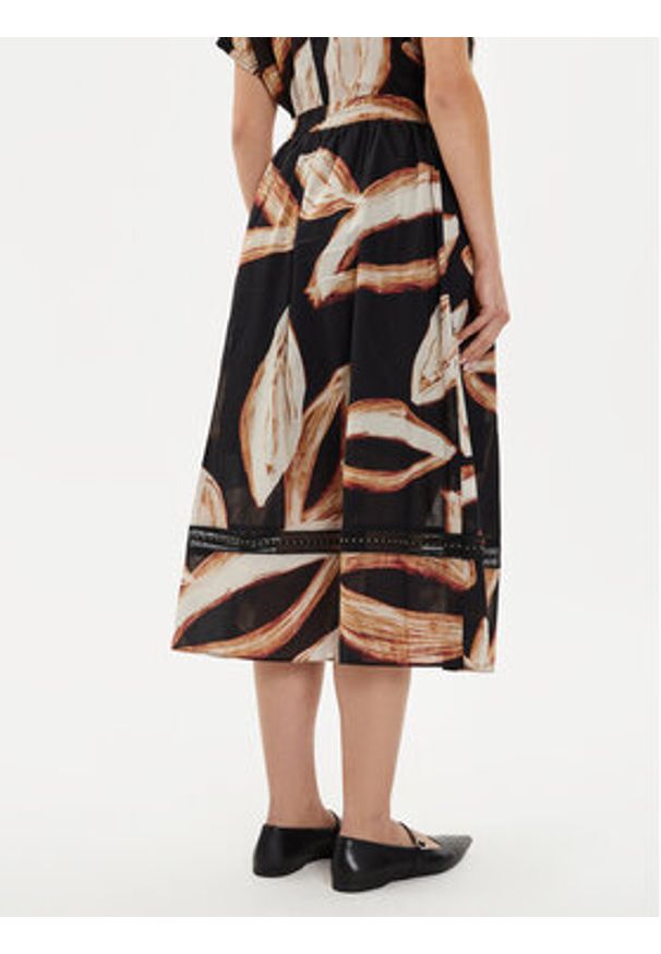 DKNY Spódnica midi P4EN0X38 Czarny Oversize. Kolor: czarny. Materiał: bawełna