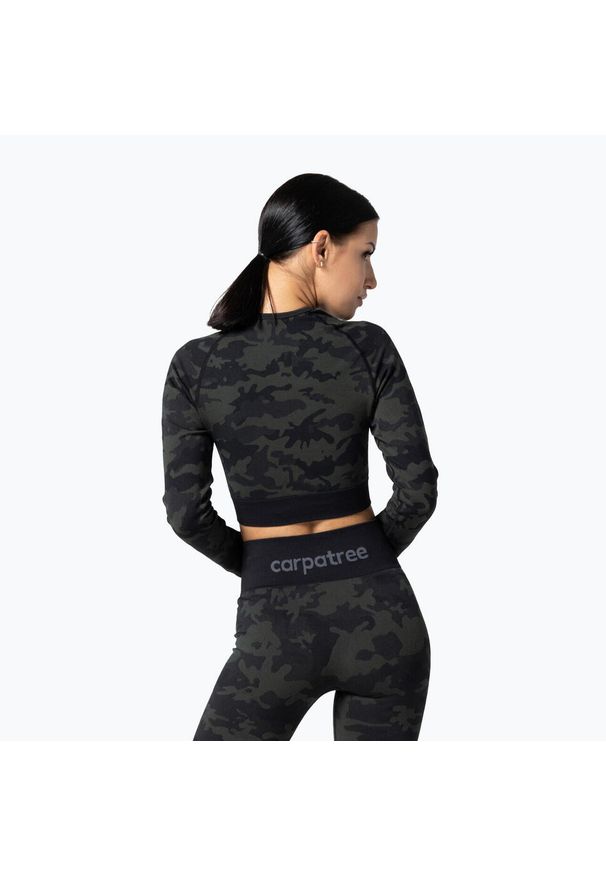 Top treningowy damski Carpatree Camo Seamless. Kolor: zielony