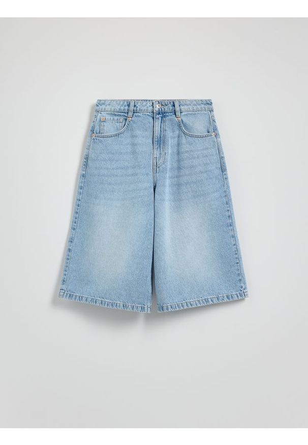 Reserved - Jeansowe szorty - niebieski. Kolor: niebieski. Materiał: jeans