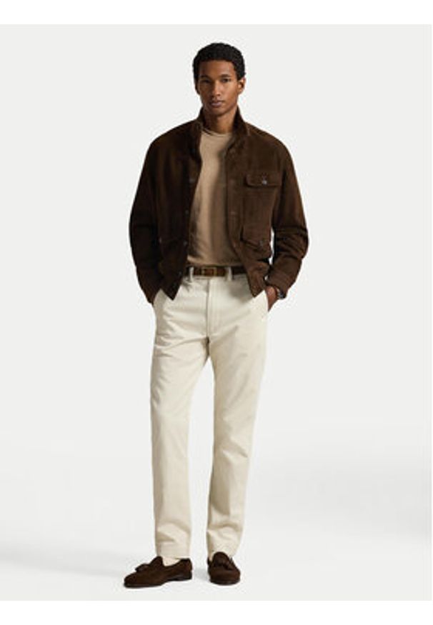 Polo Ralph Lauren T-Shirt 710740727103 Beżowy Custom Slim Fit. Typ kołnierza: polo. Kolor: beżowy. Materiał: bawełna