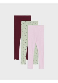 Sinsay - Legginsy z prążkowanej dzianiny 3 pack - wielobarwny. Materiał: prążkowany, dzianina