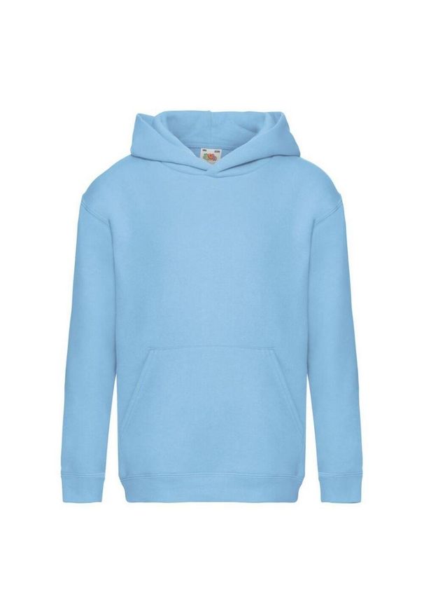 FRUIT OF THE LOOM - Bluza Z Kapturem Premium Dla Dzieci. Typ kołnierza: kaptur. Kolor: niebieski