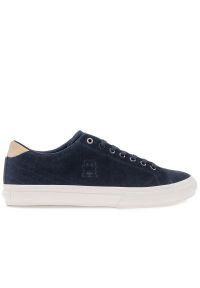 TOMMY HILFIGER - Buty Tommy Hilfiger Hi Vulc Street Low Suede FM0FM04590-DW5 - granatowe. Okazja: na co dzień. Kolor: niebieski. Materiał: kauczuk, guma, poliester, skóra, zamsz. Szerokość cholewki: normalna