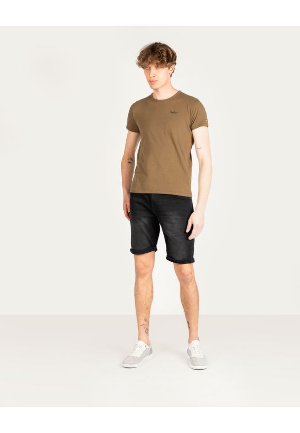 Pepe Jeans Szorty "Jagger". Materiał: denim. Wzór: aplikacja