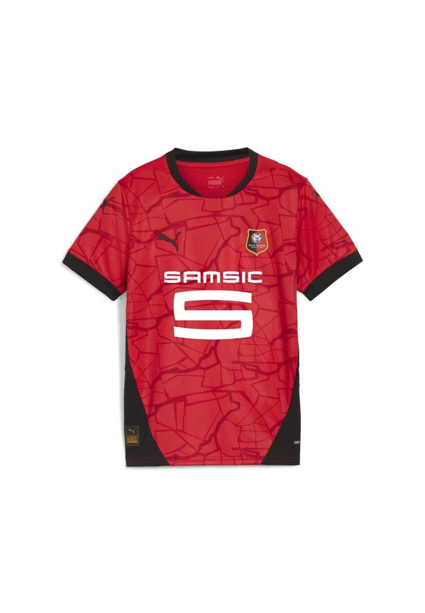 Puma - Koszulka domowa dla dzieci Stade Rennais 2024/25. Kolor: czerwony, wielokolorowy, czarny