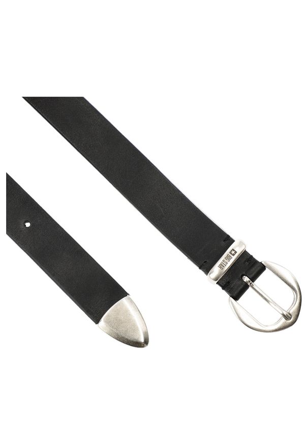 Big-Star - Czarny Skórzany Damski Pasek Big Star. Kolor: czarny. Materiał: skóra