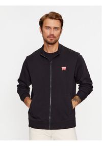 Wrangler Bluza Funnel 112341208 Czarny Regular Fit. Kolor: czarny. Materiał: bawełna