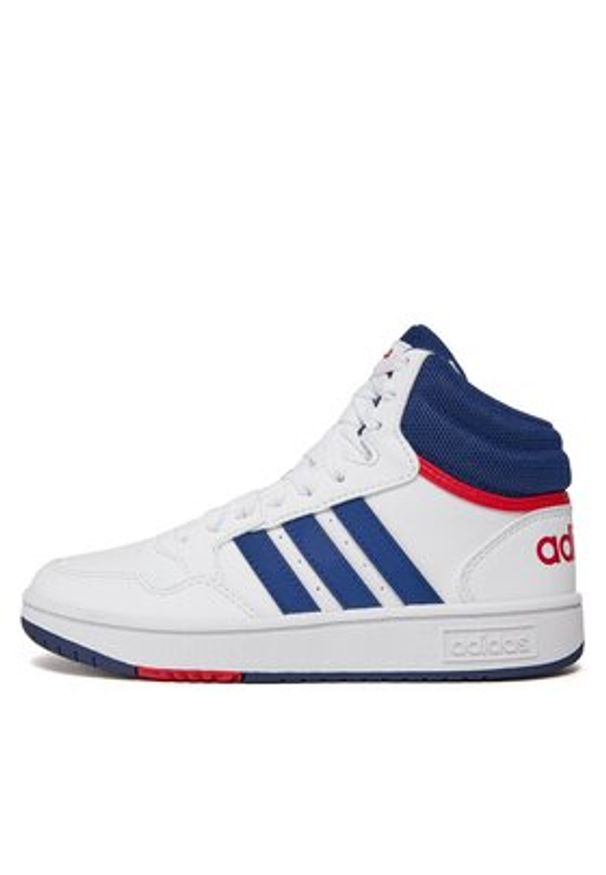 Adidas - adidas Sneakersy Hoops Mid Shoes GZ9647 Biały. Kolor: biały. Materiał: materiał