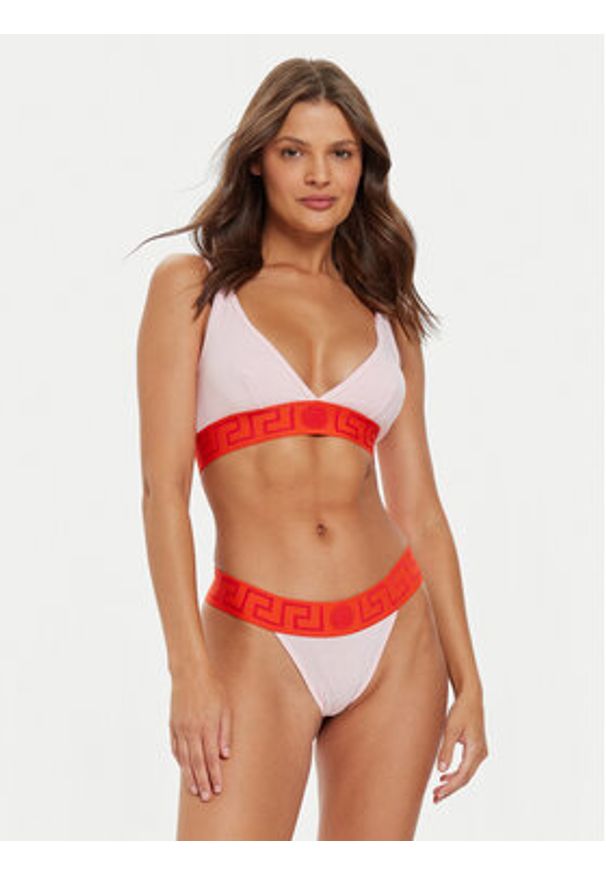 VERSACE - Versace Biustonosz braletka AUD01047 1A1001 Różowy. Kolor: różowy. Materiał: bawełna