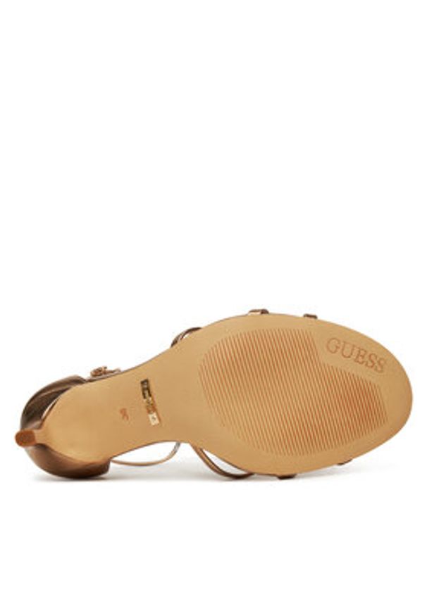 Guess Sandały FLJSPR LEL03 Złoty. Kolor: złoty. Materiał: skóra
