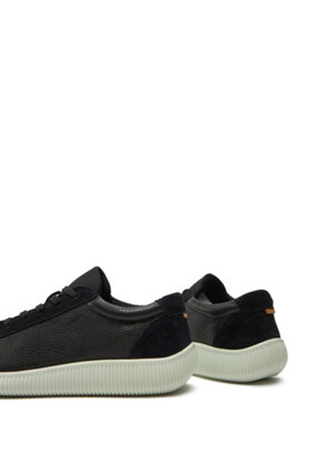 ecco - ECCO Sneakersy Soft Zero W 22025351052 Czarny. Kolor: czarny. Materiał: zamsz, skóra