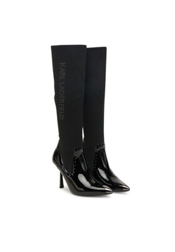 Karl Lagerfeld - KARL LAGERFELD Kozaki KL31373 Czarny. Kolor: czarny. Materiał: skóra