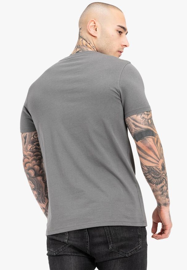 TAPOUT - T-shirt regularny Tapout Skull. Kolor: wielokolorowy, szary, czarny. Materiał: bawełna