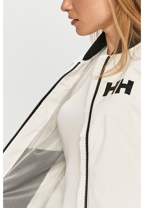 Helly Hansen - Kurtka. Okazja: na co dzień. Kolor: biały. Materiał: materiał. Wzór: nadruk. Styl: casual