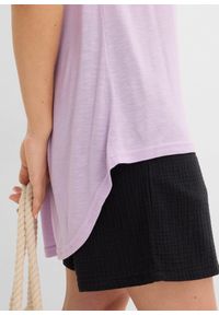 bonprix - Długi shirt z mieszanki wiskozy. Kolor: fioletowy. Materiał: wiskoza. Długość rękawa: krótki rękaw. Długość: długie #2