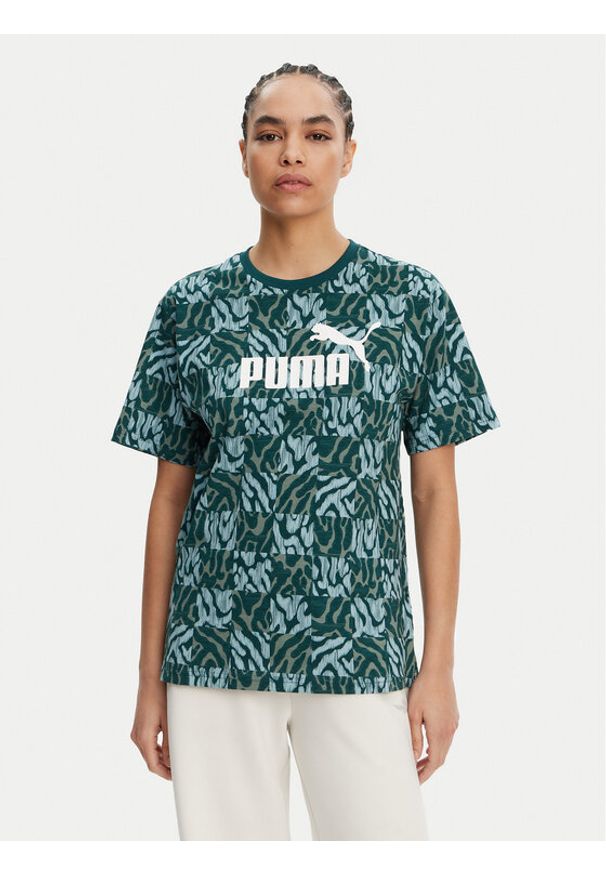 Puma T-Shirt Ess Graphic 685070 Zielony Loose Fit. Kolor: zielony. Materiał: bawełna