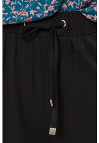 medicine - Medicine spodnie damskie kolor czarny proste high waist. Okazja: na co dzień. Stan: podwyższony. Kolor: czarny. Styl: casual #2