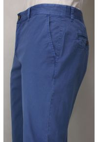Ranir - Niebieskie Eleganckie, Męskie Spodnie, BAWEŁNA -RANIR- Chinosy. Kolor: niebieski. Materiał: lycra, bawełna. Styl: elegancki #3