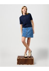 Wrangler - DAMSKA SPÓDNICA WRANGLER DENIM MINI SKIRT MID WASH 112352524. Materiał: denim #5