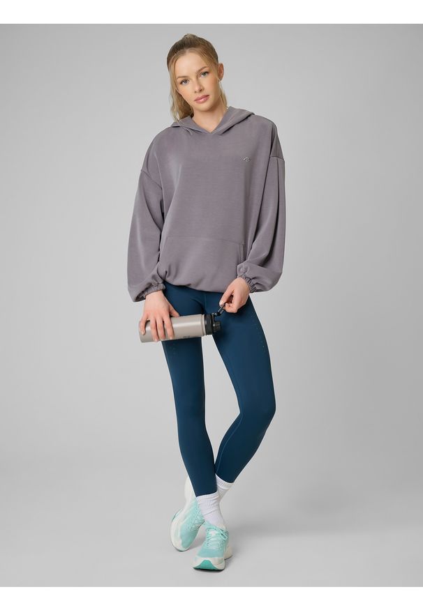 4f - 4F Legginsy treningowe szybkoschnące damskie - turkusowe M. Stan: podwyższony. Kolor: turkusowy. Sport: fitness