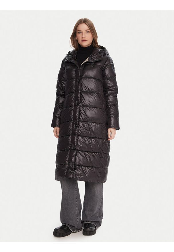 Blauer Płaszcz zimowy 25WBLDK02073 Czarny Regular Fit. Kolor: czarny. Materiał: syntetyk. Sezon: zima
