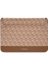 Etui Guess Guess Sleeve GUCS14HGCFSEW 14" brązowy/brown GCube Stripes. Kolor: brązowy