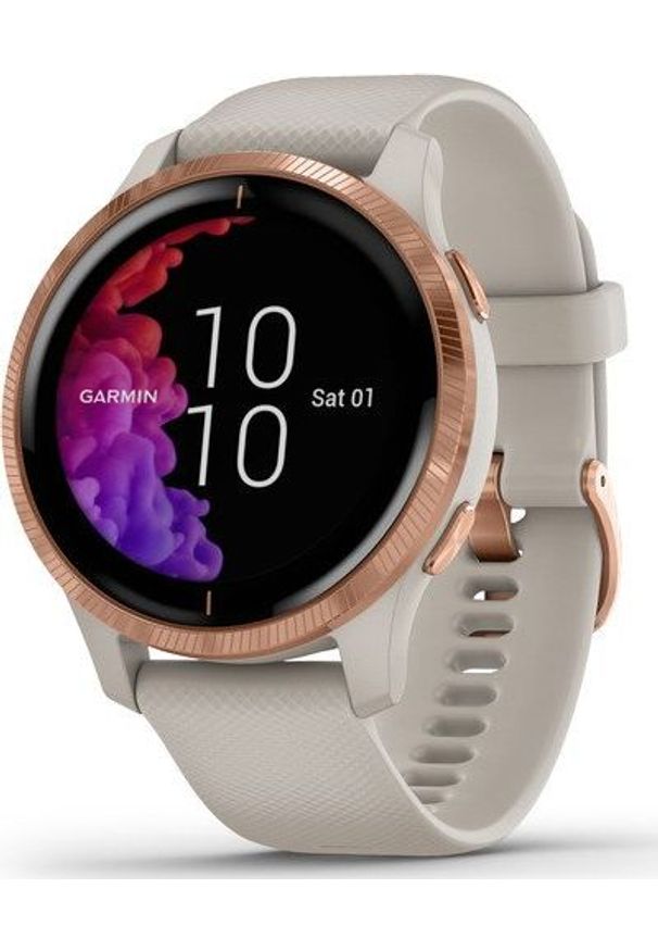 GARMIN - Zegarek sportowy Garmin Venu Beżowy (010-02173-23). Kolor: beżowy. Styl: sportowy