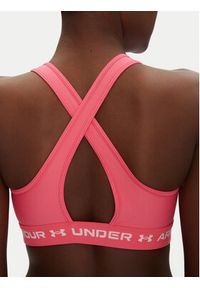 Under Armour Biustonosz sportowy Crossback Mid Bra 1361034 Różowy. Kolor: różowy. Materiał: syntetyk #5