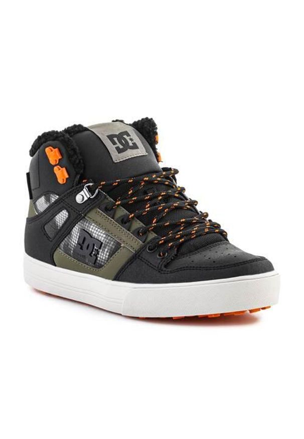 DC Shoes - Buty do chodzenia męskie DC Pure High-top. Zapięcie: sznurówki. Kolor: zielony. Materiał: materiał, skóra, syntetyk. Szerokość cholewki: normalna