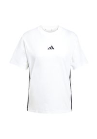 Adidas - Koszulka Essentials 3-Stripes Cotton. Kolor: biały, czarny, wielokolorowy. Materiał: bawełna
