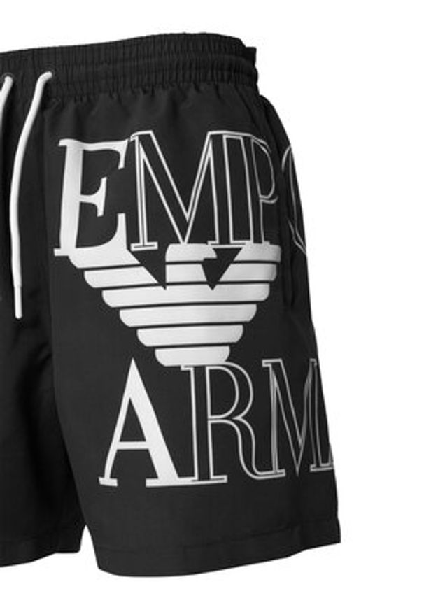 Emporio Armani Szorty kąpielowe EM000583 AF20434 UC001 Czarny Regular Fit. Kolor: czarny. Materiał: syntetyk