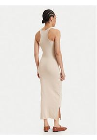 Tommy Jeans Sukienka letnia Racerback DW0DW22329 Beżowy jasny Slim Fit. Kolor: beżowy. Materiał: bawełna. Sezon: lato #3