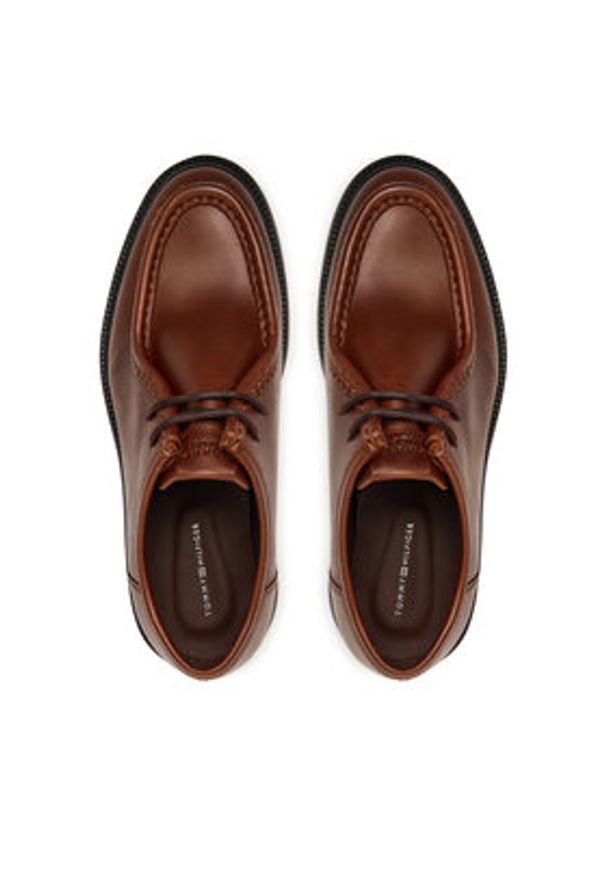 TOMMY HILFIGER - Tommy Hilfiger Półbuty Comfort Lwt Moc Toe FM0FM05588 Brązowy. Kolor: brązowy. Materiał: skóra