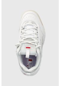 Fila sneakersy dziecięce kolor biały. Nosek buta: okrągły. Zapięcie: sznurówki. Kolor: biały. Materiał: guma. Obcas: na platformie