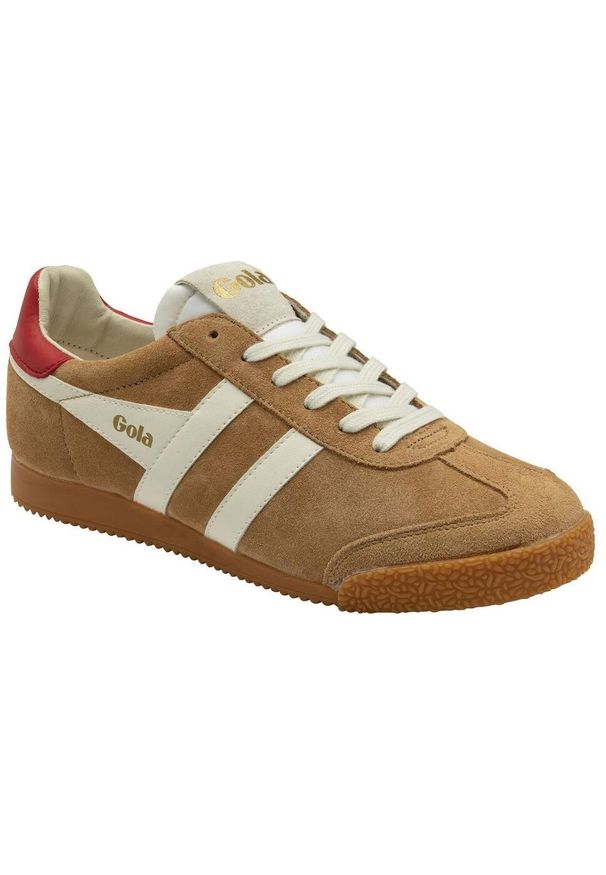 Femme Baskets Gola Marron Gola. Kolor: czerwony, wielokolorowy, biały, brązowy. Materiał: zamsz, materiał. Szerokość cholewki: normalna. Sport: turystyka piesza, tenis