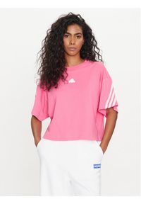 Adidas - adidas T-Shirt Future Icons 3-Stripes IS3620 Różowy Loose Fit. Kolor: różowy. Materiał: bawełna #1