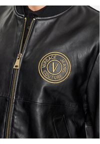 Versace Jeans Couture Kurtka skórzana 75GAVP07 Czarny Regular Fit. Kolor: czarny. Materiał: skóra #4