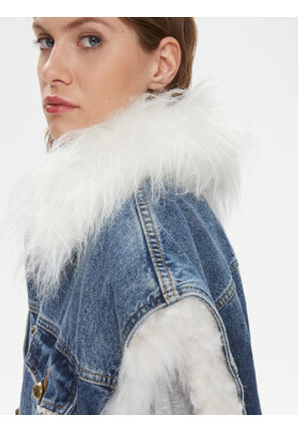 Pinko - PINKO Bezrękawnik Uragano 102181 A0ZR Niebieski Regular Fit. Kolor: niebieski. Materiał: syntetyk. Długość rękawa: bez rękawów