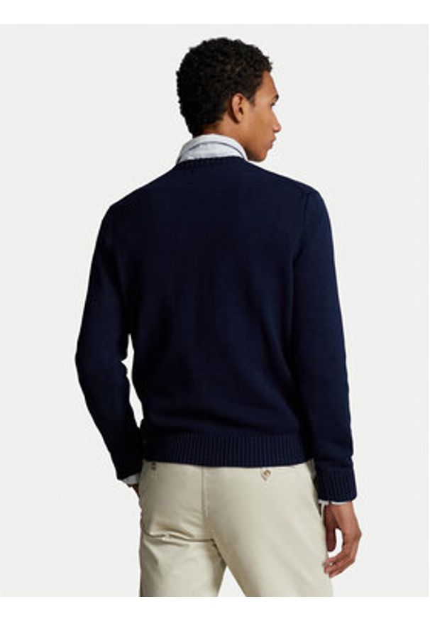 Polo Ralph Lauren Sweter Classic 710810846001 Granatowy Regular Fit. Typ kołnierza: polo. Kolor: niebieski. Materiał: bawełna