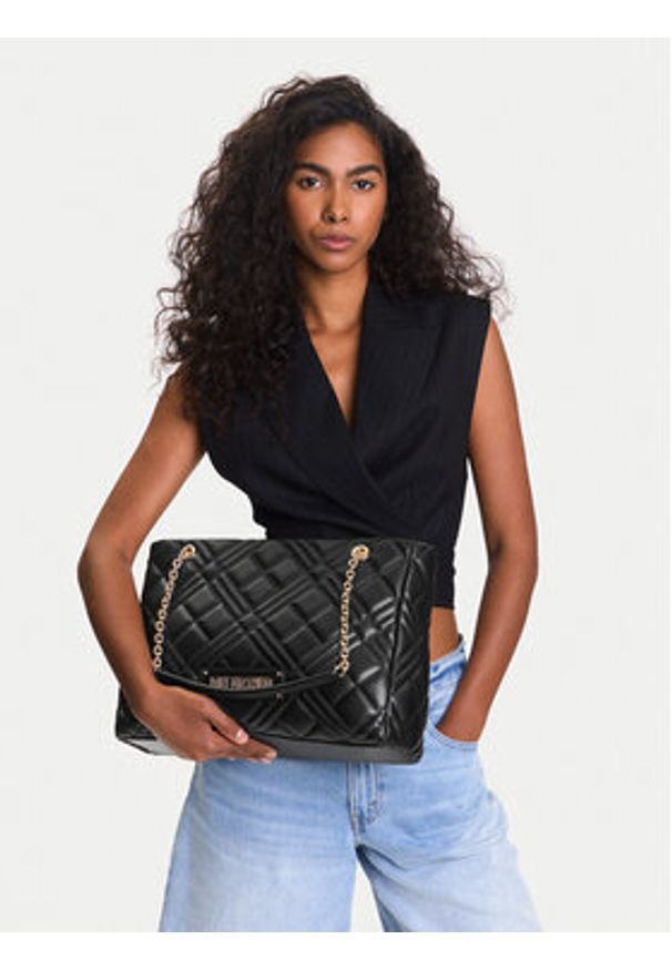 Love Moschino - LOVE MOSCHINO Torebka JC4145PP0MLA0000 Czarny. Kolor: czarny. Materiał: skórzane